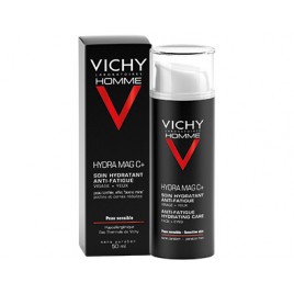 Vichy Homme Hydra Mag C + Trattamento Idratante Anti-Fatica Viso e Occhi 